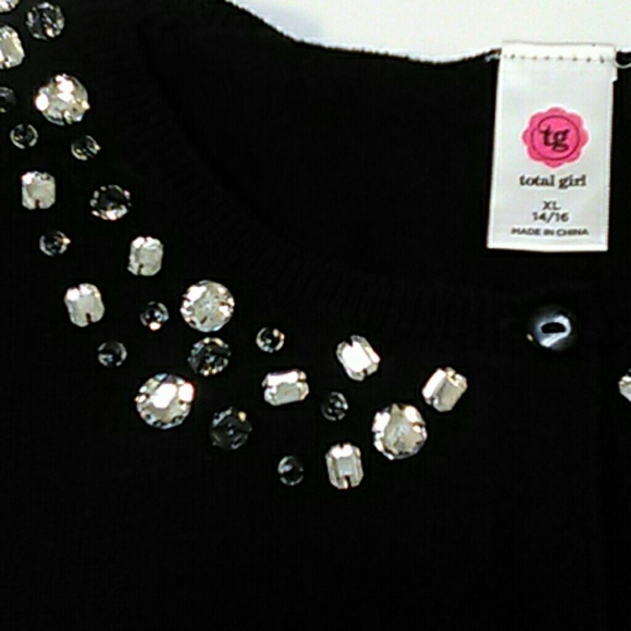 Black cardigan sweater / total girl/ women's small - Picture 2 of 4